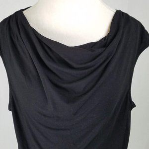 WHBM: Cowl Neck Black Top